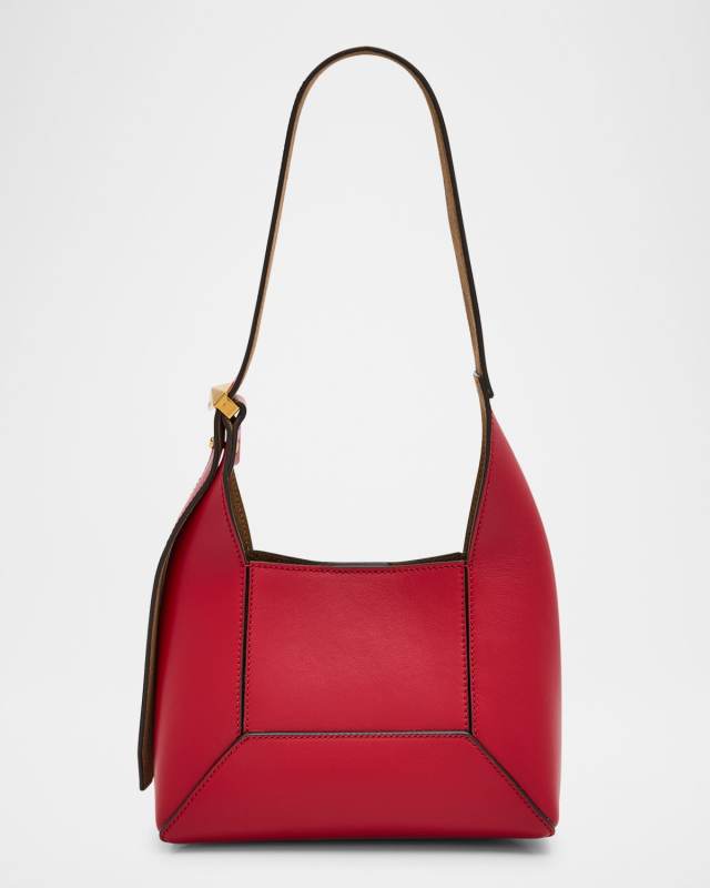Small Diamond Leather Hobo Bag